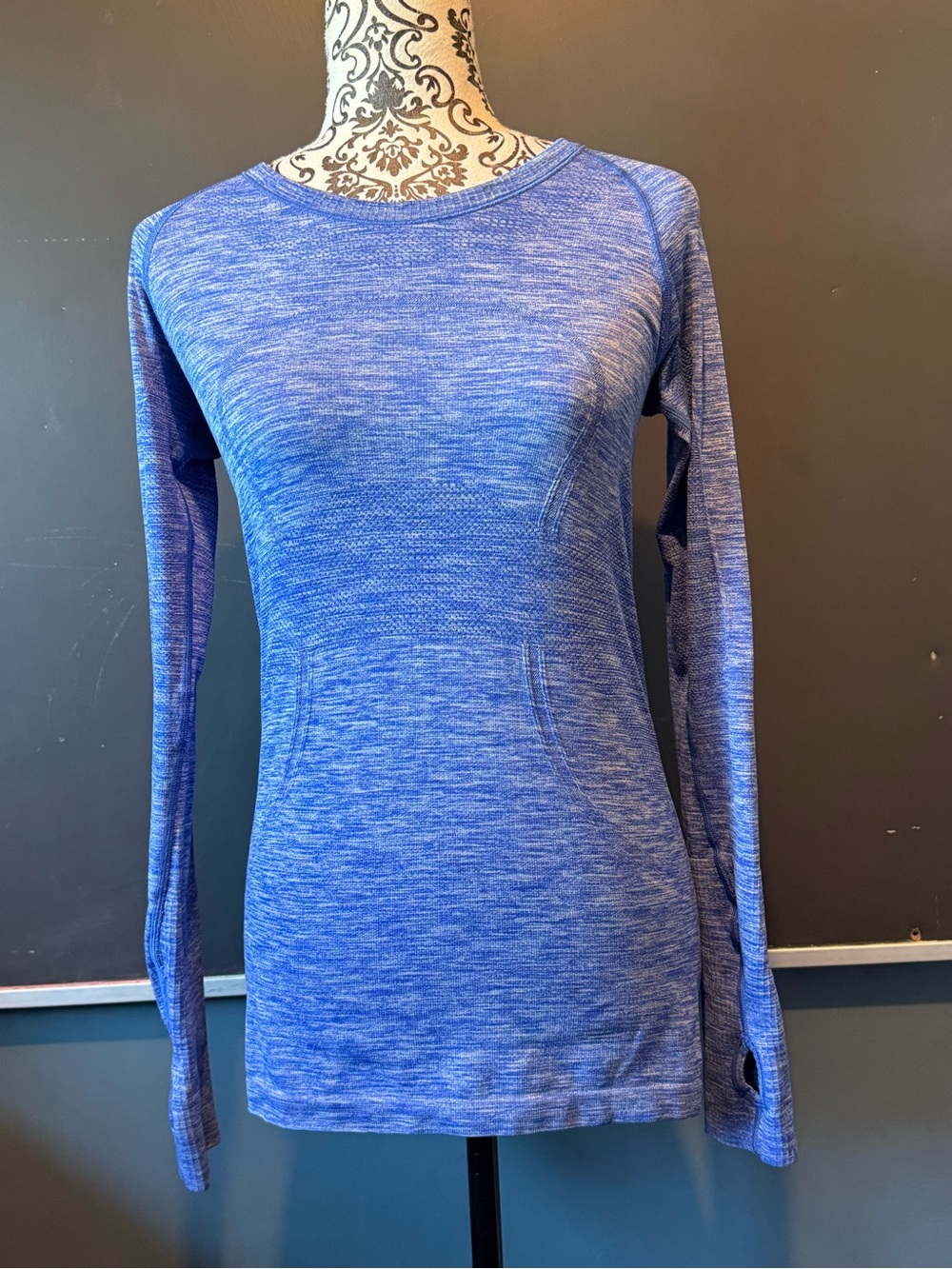 lululemon athletica Swiftly Tech Heathered Royal Blue Long-Sleeve Top